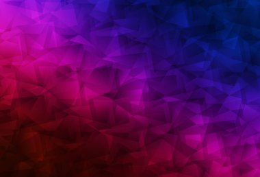 Koyu mavi, kırmızı vektör soyut çokgen şablon. Üçgenli parlak renkli çizimler. Pankartın için tamamen yeni bir şablon.