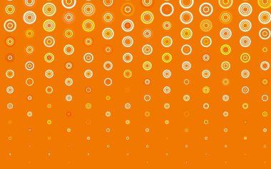 Lekeli açık sarı vektör arkaplan. Bulanık dekoratif tasarım baloncuklu soyut tarzda. Duvar kağıtlarının dokusu için desen.