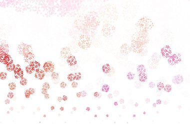 Açık Pembe, yapraklı kırmızı vektör. Yapraklı karalama tarzında yeni renkli çizimler. Cep telefonlarının geçmişleri için şablon.