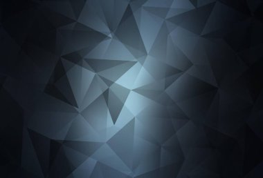 Koyu mavi vektör düşük poli düzeni. Gradyanı olan üçgen geometrik örnek. Arkaplanlarınız için desenli desen.