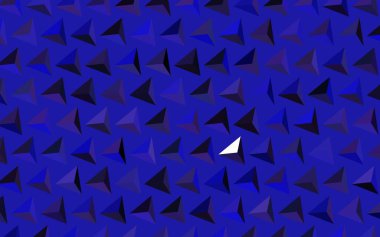 Çizgileri ve üçgenleri olan koyu mor vektör düzeni. Soyut üçgenli dekoratif tasarım. Web siteniz için basit tasarım.