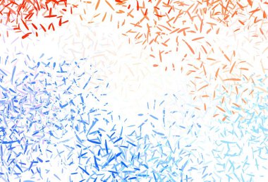 Açık Pembe, düz çizgileri olan mavi vektör düzeni. Keskin çizgili parlak renkli çizimler. Reklam, kitapçıklar, broşürler için desen.