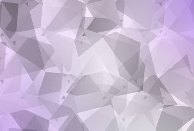 Soyut çokgonalli açık mor vektör arkaplanı. Soyut tarzda rengarenk gradyan şekilleri olan bir resim. Kartvizitiniz için modern tasarım.