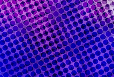 Açık Mor, daireli pembe vektör şablonu. Soyut arka planda bulanık kabarcıklar ve renkli gradyan. Marka kitabınız için yeni şablon.