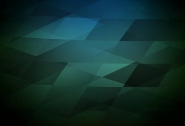 Eşkenar dörtgenli koyu yeşil vektör şablonu. Dikdörtgenleri ve kareleri olan güzel bir çizim. İş ilanları, broşürler, broşürler için desen