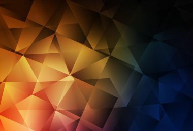 Koyu turuncu vektör soyut çokgen arkaplan. Yarım ton şeklinde, üçgenli yaratıcı illüstrasyon. Bir markanın arkaplanı için desen.