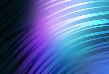 Koyu pembe, mavi vektör arkaplan ve ince çizgiler. Eğimli çizgileri olan zarif parlak bir illüstrasyon. Reklamınız için yepyeni tasarım..