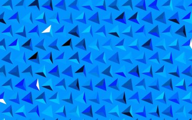 Koyu mavi vektör arkaplanı çizgiler, üçgenler. Üçgenli soyut gradyan çizimi. Broşürler, broşürler için desen