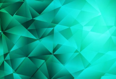 Açık yeşil vektör düşük polimerli doku. Üçgenli renkli soyut çizimler. İşiniz için yepyeni bir tasarım..