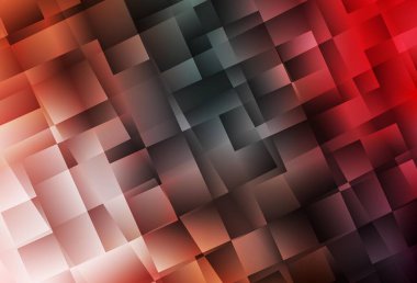 Açık yeşil, çizgileri ve dikdörtgenleri olan kırmızı vektör düzeni. Dikdörtgen şekilli soyut çizimler. Şablon bir arkaplan olarak kullanılabilir.