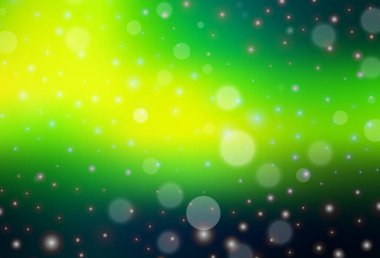 Koyu yeşil, sarı vektör arkaplan tatil tarzında. Modern soyut Noel ruh hali şekilleri. Okul ve dil bilgisi siteleri için desen.