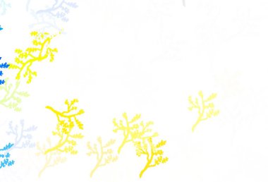 Açık yeşil, sarı vektör soyut şablonu ve sakura. Beyaz arka planda Hint tarzı dekoratif tasarım. Tasarımınız için yeni şablon.