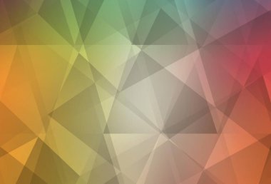 Açık yeşil, kırmızı vektör mozaik şablon. Origami stilinde gradyan ile yaratıcı geometrik illüstrasyon. Marka kitabınız için yeni şablon.