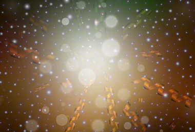 Koyu yeşil, sarı vektör deseni Noel tarzında. Noel özellikleriyle basit bir gradyan çizimi. Reklamlar, posterler, kitap afişleri için desen.