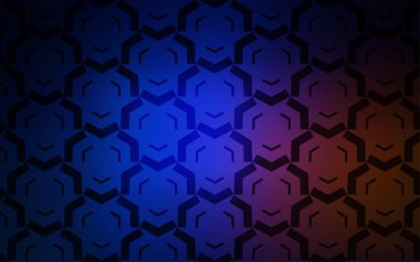 Koyu mavi, kırmızı vektör desenli ve ince çizgili. Değişken çizgileri olan renkli geometrik örnek. Tasarımınız için tamamen yeni bir şablon.