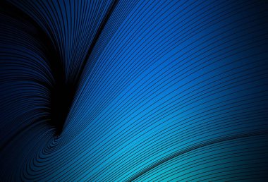 Eğri çizgileri olan koyu mavi vektör şablonu. Çağdaş gradyan soyut çizgileri olan çizimler. Web siteniz için soyut tasarım.