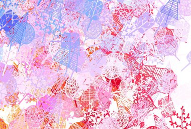 Açık mavi, sarı vektör doğal arka plan, ağaçlar, dallar. Karalama tarzında renkli soyut çizimler. Web sitesi yöneticileri ve tasarımları için desen.