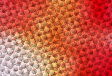 Açık kırmızı, benekli sarı vektör arka plan. Doğa tarzında renkli baloncuklu soyut illüstrasyon. Marka kitabınız için yeni şablon.