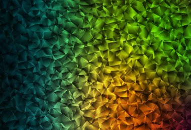 Koyu yeşil, kırmızı vektör çokgen arkaplan. Yarım ton şeklinde, üçgenli yaratıcı illüstrasyon. Pankartın için tamamen yeni bir şablon.