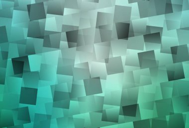 Eşkenar dörtgenli açık yeşil vektör arkaplanı. Dikdörtgenleri ve kareleri olan güzel bir çizim. İş ilanınız için akıllı tasarım.