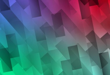 Açık yeşil, dikdörtgenli kırmızı vektör arkaplan. Dikdörtgen şekilli soyut çizimler. Web siteleri için şablon kullanılabilir.