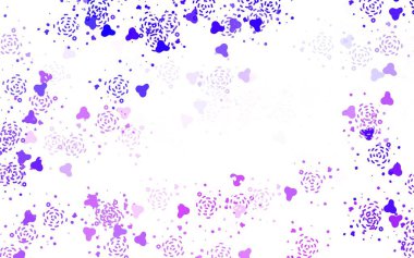 Açık Mor, soyut şekilli pembe vektör arkaplan. Rastgele şekillerle soyut tarzda dekoratif tasarım. Web siteniz için basit tasarım.