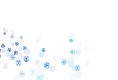 Açık mavi, diskli sarı vektör dokusu. Doğa tarzında renkli baloncuklu soyut illüstrasyon. Poster ve web siteleri için tasarım.