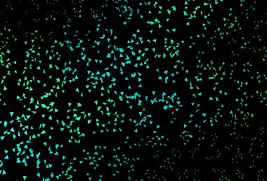 Koyu yeşil vektör arkaplan ve çokgen tarzı. Soyut arkaplanda renkli eğimli üçgenler. İşiniz için en iyi akıllı tasarım.