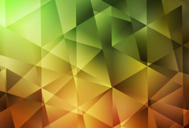 Açık yeşil, sarı vektör soyut çokgen desen. Gradyanı olan üçgen geometrik örnek. Cep telefonunun arka planının şablonu.