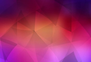 Açık pembe, sarı vektör çokgen arkaplan. Yarım ton şeklinde, üçgenli yaratıcı illüstrasyon. Web siteniz için yeni bir doku.