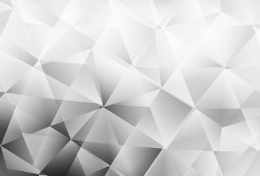 Açık gri vektör çokgen arka plan. Origami stilinde gradyan ile yaratıcı geometrik illüstrasyon. Web siteniz için çokgen tasarım.