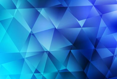 Işık Mavisi vektör soyut mozaik deseni. Üçgenli renkli soyut çizimler. Web siteniz için çokgen tasarım.