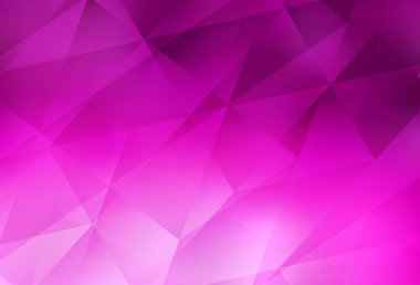 Açık pembe vektör soyut mozaik arkaplan. Origami stilinde gradyan ile yaratıcı geometrik illüstrasyon. Cep telefonunun arka planının şablonu.