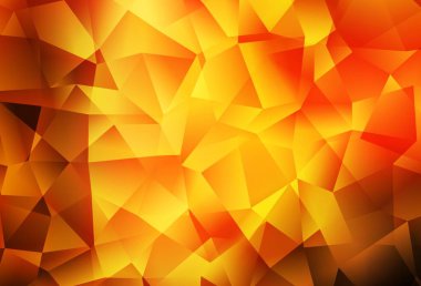 Koyu Turuncu vektör soyut mozaik zemin. Gradyanı olan zarif parlak çokgen çizimi. Arkaplanlarınız için desenli desen.