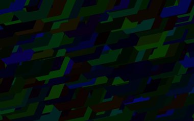 Koyu mavi vektör şablonu altıgen biçiminde. Renkli altıgenli soyut illüstrasyon. İniş sayfaları için desen.