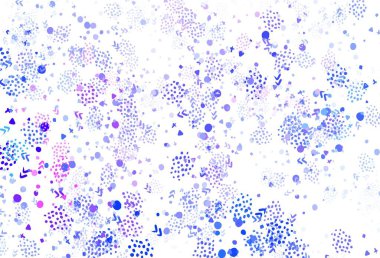 Açık mavi, kaotik şekilli yeşil vektör şablonu. Soyut tarzda rengarenk gradyan şekilleri olan bir resim. Bir cep telefonu için arka plan.