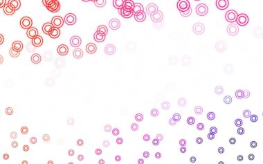 Açık Pembe, noktalı kırmızı vektör arkaplanı. Renkli su damlaları olan modern soyut çizimler. İş ilanınız için tasarım.
