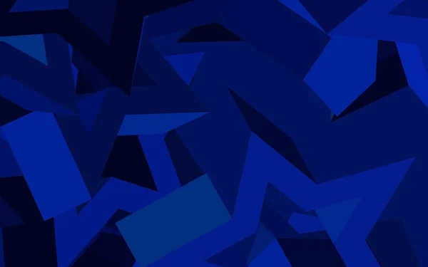 Plantilla Vectorial Azul Oscuro Con Cristales Triángulos Ilustración Con Conjunto — Archivo Imágenes Vectoriales