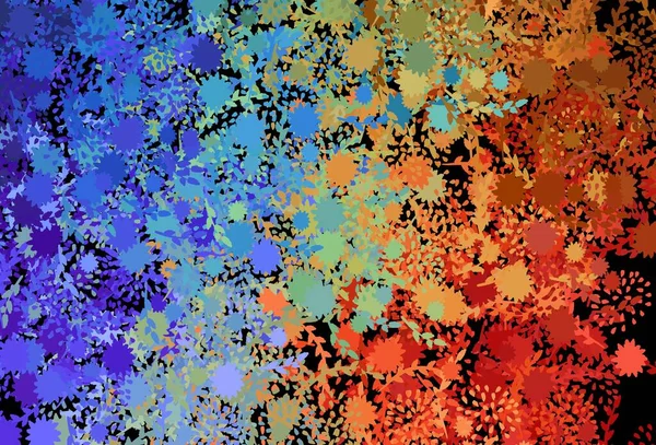 Тёмный Многоцветный Векторный Шаблон Хаотичными Формами Простая Красочная Иллюстрация Абстрактными — стоковый вектор