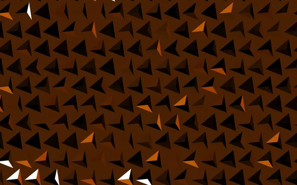 Dunkelgelber Vektorhintergrund Mit Dreiecken Moderne Abstrakte Illustration Mit Bunten Dreiecken — Stockvektor