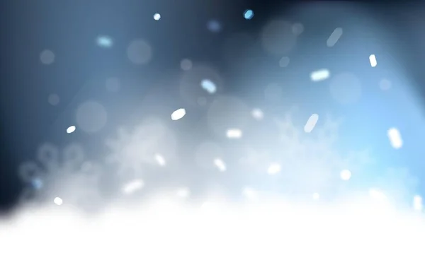 Layout Vettoriale Azzurro Chiaro Con Fiocchi Neve Brillanti Illustrazione Astratta — Vettoriale Stock