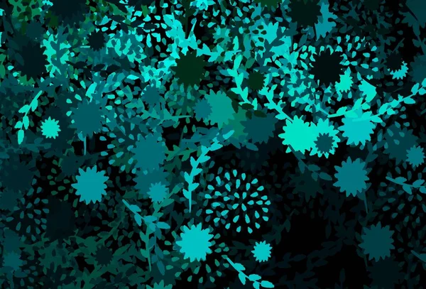 Темно Синий Зеленый Вектор Искушают Хаотичными Цветами Иллюстрация Красочными Градиентными — стоковый вектор