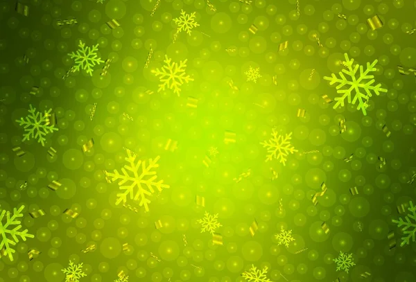 Verde Claro Fondo Vectorial Amarillo Estilo Navidad Ilustración Con Gradiente — Vector de stock