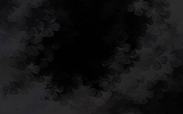 濃い灰色のベクトルの抽象的な背景の木 花と新しい色のイラストをブランド 子供向けのカラフルなパターン — ストックベクタ