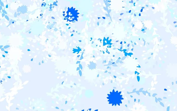 Světlé Blue Vektor Přírodní Umělecké Dílo Květinami Růže Květiny Gradientem — Stockový vektor