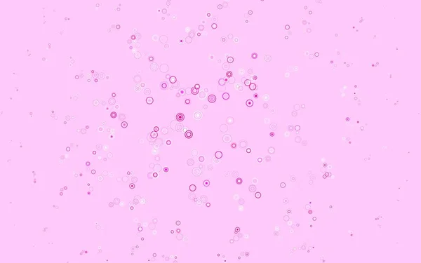 Patrón Vectorial Rosa Claro Con Esferas Ilustración Con Conjunto Círculos — Vector de stock