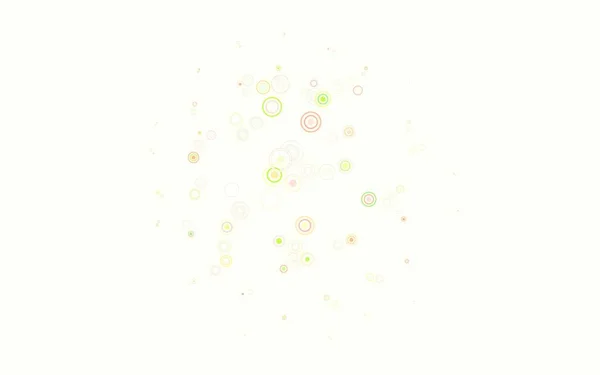 Светло Оранжевый Векторный Фон Пузырями Красивая Цветная Иллюстрация Размытыми Кругами — стоковый вектор