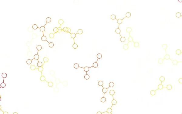 Lichtrode Gele Vector Textuur Met Kunstmatige Intelligentie Concept Abstracte Illustratie — Stockvector