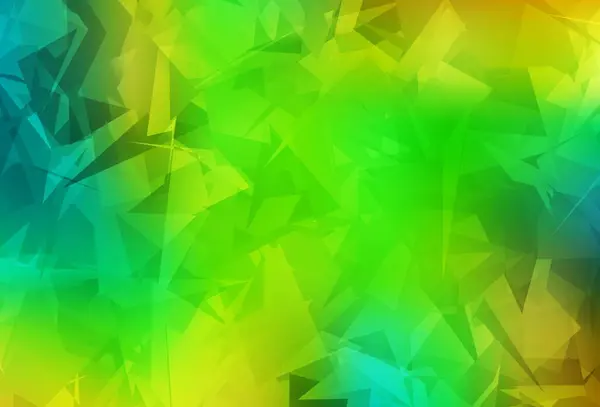 Hellgrünes Gelbes Vektormuster Mit Zufälligen Polygonalen Moderne Abstrakte Illustration Mit — Stockvektor