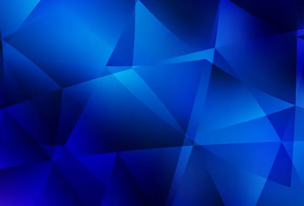 Licht Blue Vektor Leuchtenden Dreieckigen Hintergrund Bunte Illustration Polygonalen Stil — Stockvektor